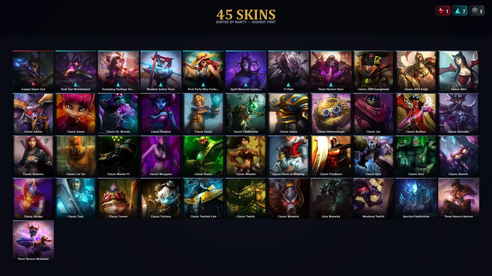 [LoL] | TR | Level 50 | Diamond IV | 40 Champions | 13 Skins | 12,666 BE