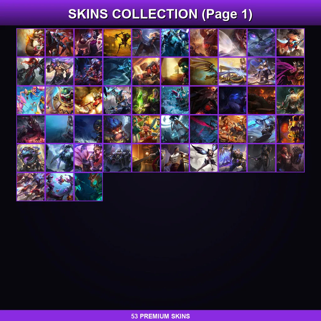VN | Lv143 | Gold II | 53 Skin | 114 Champ