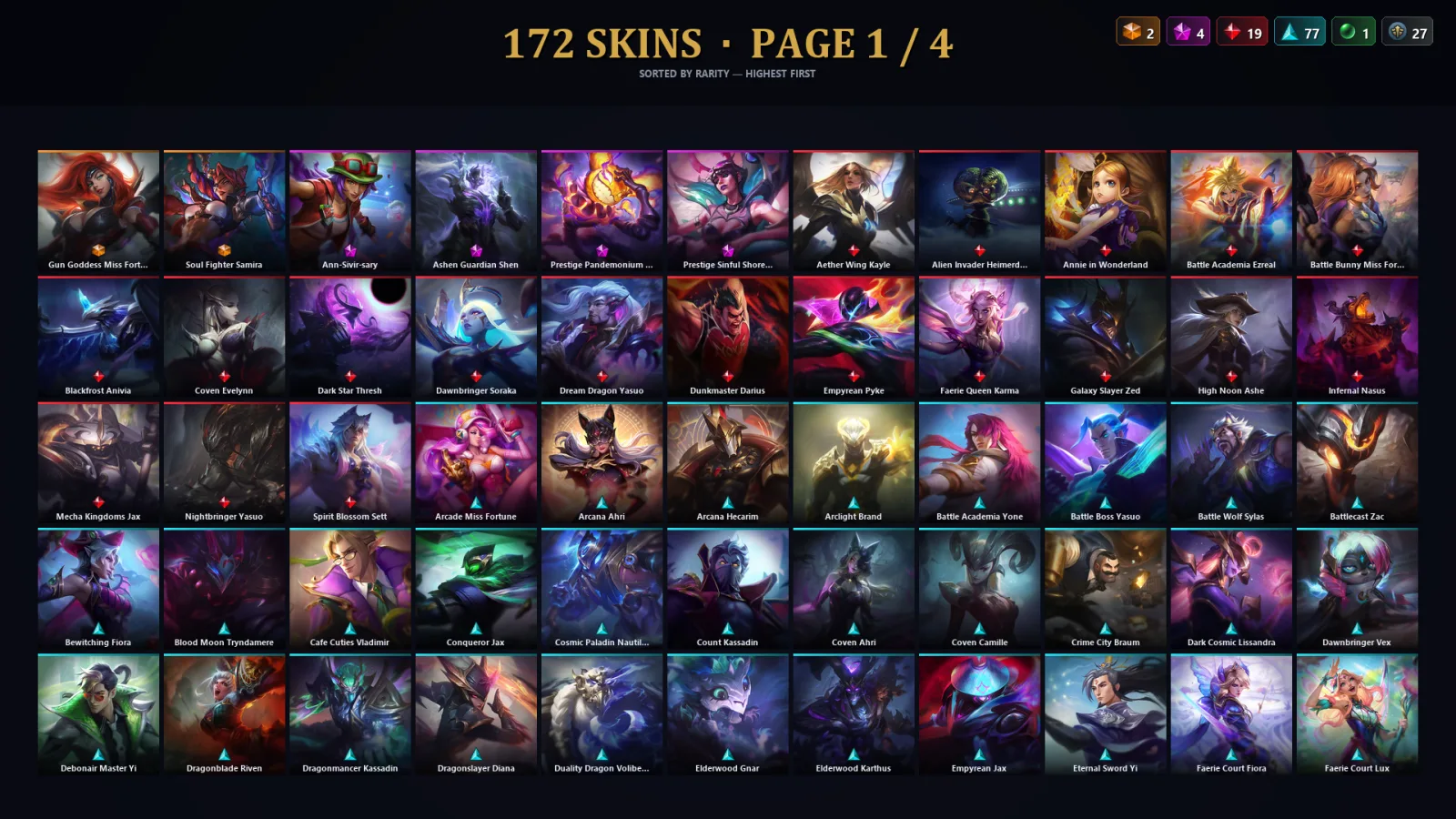 [LoL] | TR | Level 91 | Gold I | 136 Champions | 172 Skins