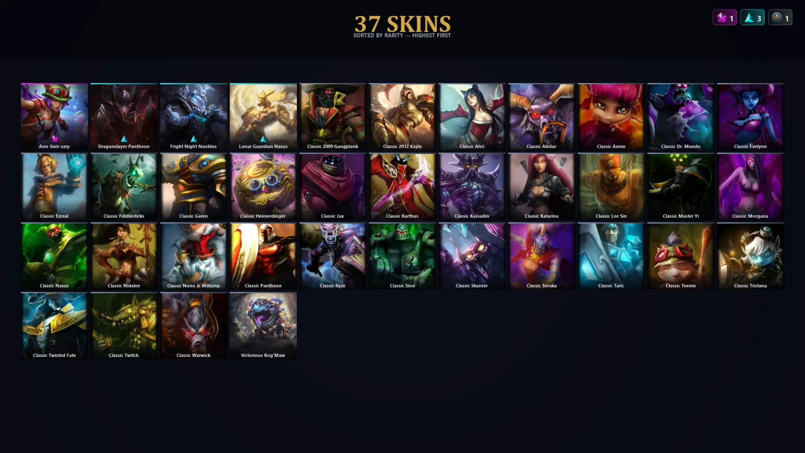 [LoL] | EUW | Level 35 | 28 Champions | 5 Skins | 23,950 BE