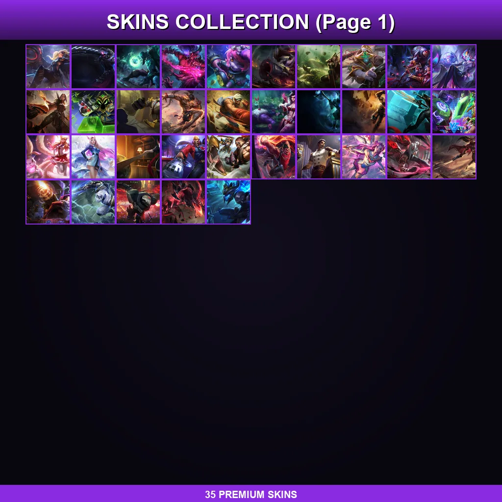 EUW | Lv80 | Unranked | 35 Skin | 46 Champ — LoL account