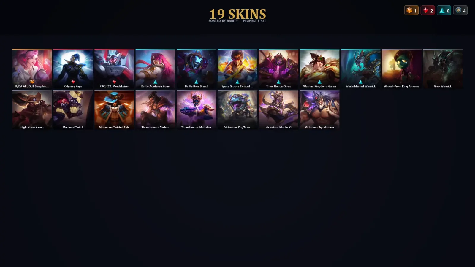 [LoL] | TR | Level 45 | Emerald IV | 59 Champions | 19 Skins