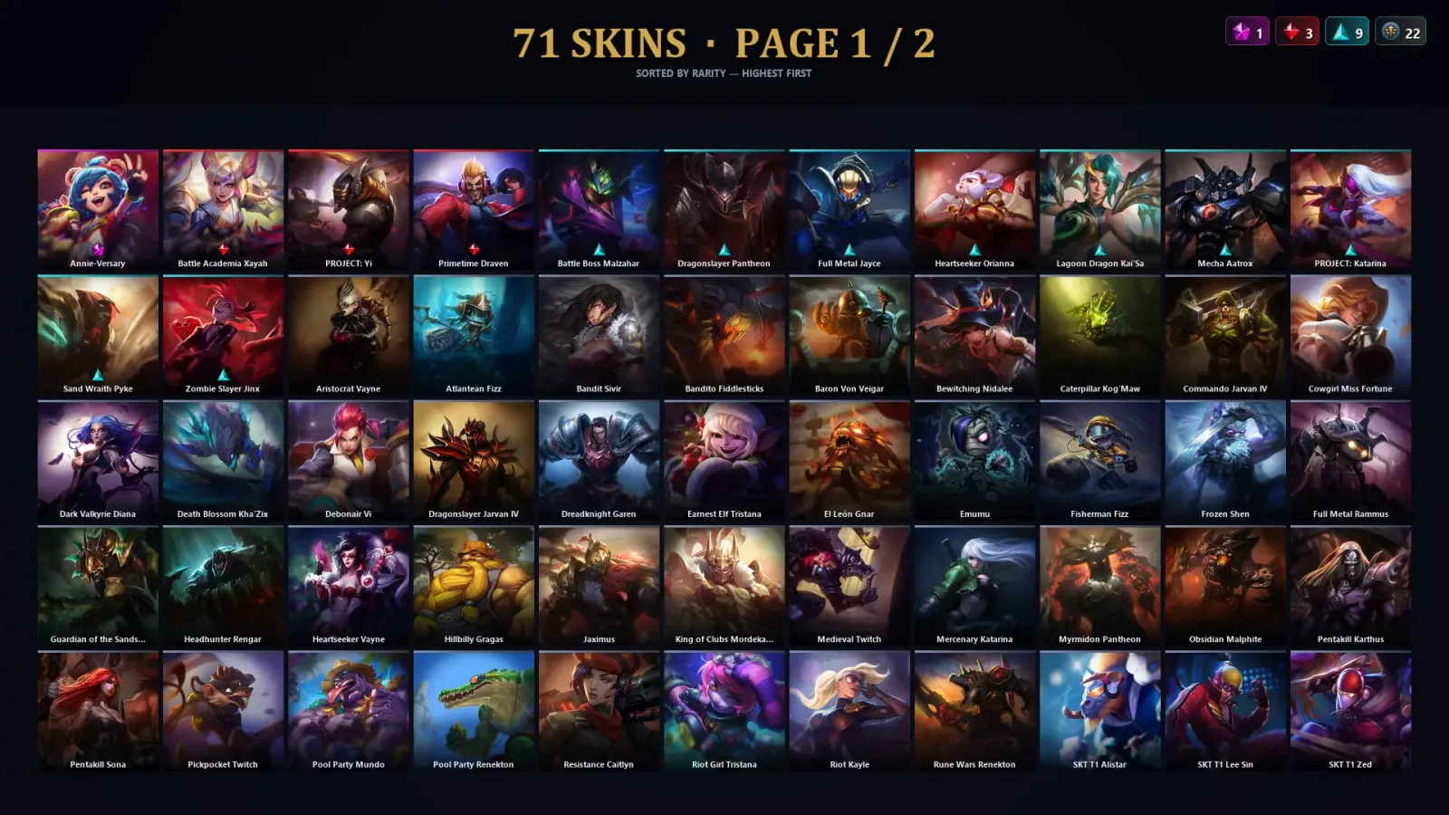 [LoL] | TR | Level 88 | Silver IV | 132 Champions | 71 Skins | 11,836 BE