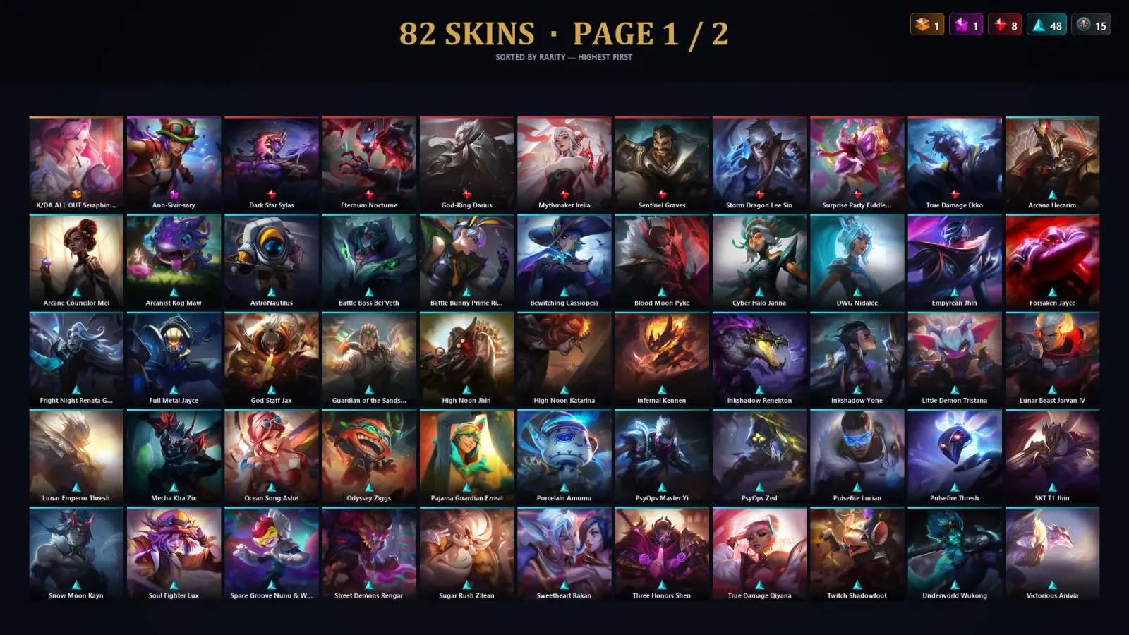 [LoL] | TR | Level 30 | Master | 172 Champions | 82 Skins | 22,257 BE — LoL account