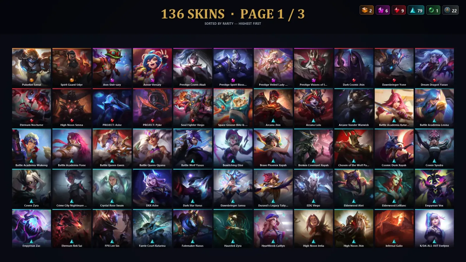 [LoL] | TR | Level 342 | Emerald III | 159 Champions | 136 Skins | 137,172 BE — LoL account