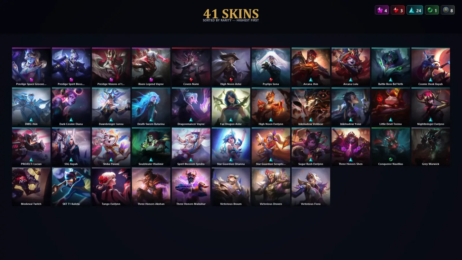 [LoL] | TR | Level 78 | Platinum II | 108 Champions | 41 Skins | 12,940 BE — LoL account