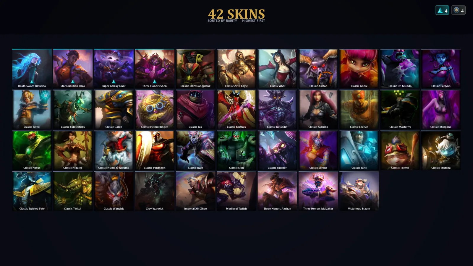 [LoL] | TR | Level 55 | Emerald IV | 69 Champions | 10 Skins