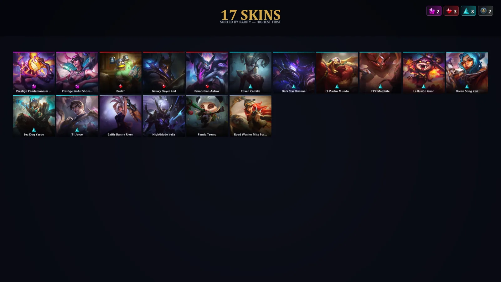 [LoL] | TR | Level 32 | 106 Champions | 17 Skins