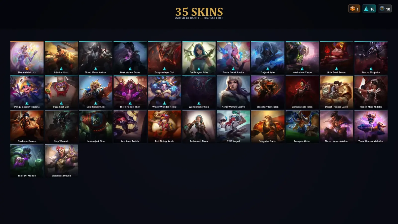[LoL] | TR | Level 30 | Master | 140 Champions | 35 Skins — LoL account