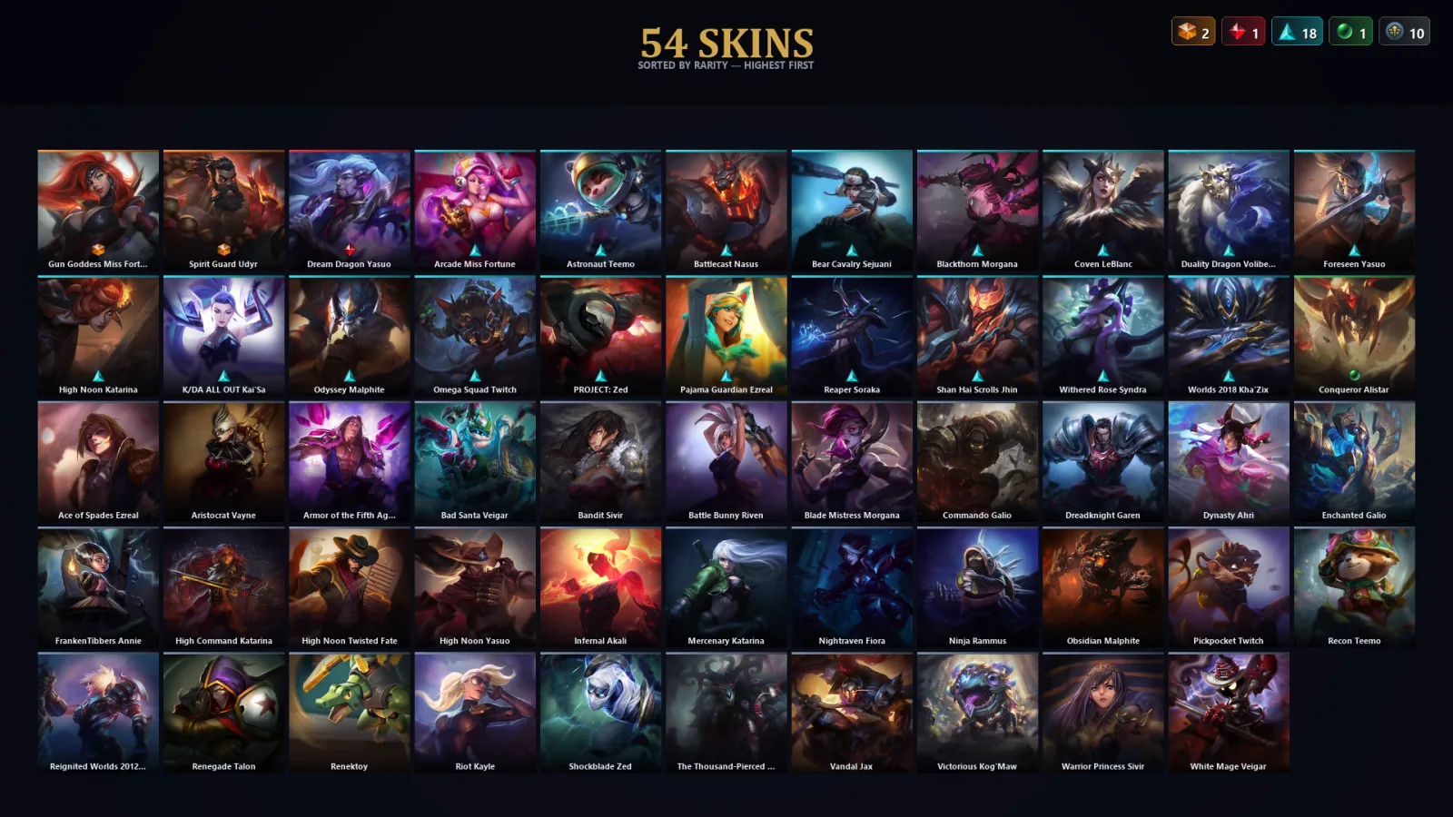 [LoL] | TR | Level 97 | Silver I | 106 Champions | 54 Skins | 13,187 BE — Silver League of Legends