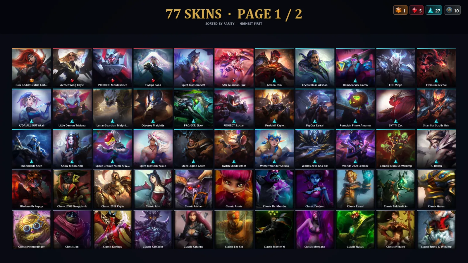 [LoL] | EUW | Level 74 | Gold IV | 91 Champions | 45 Skins | 44,790 BE