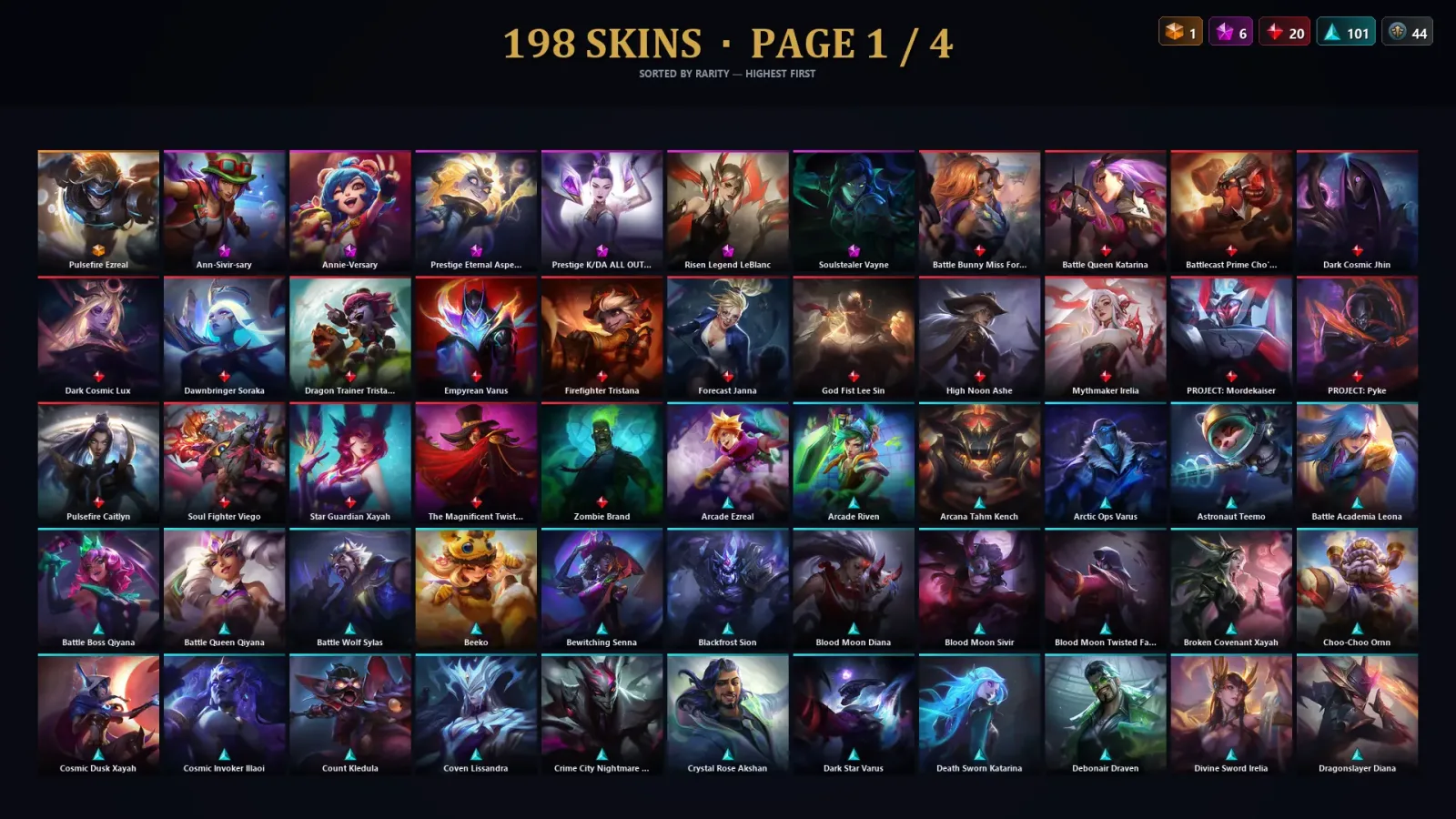 [LoL] | TR | Level 500 | Emerald I | 172 Champions | 198 Skins — LoL account