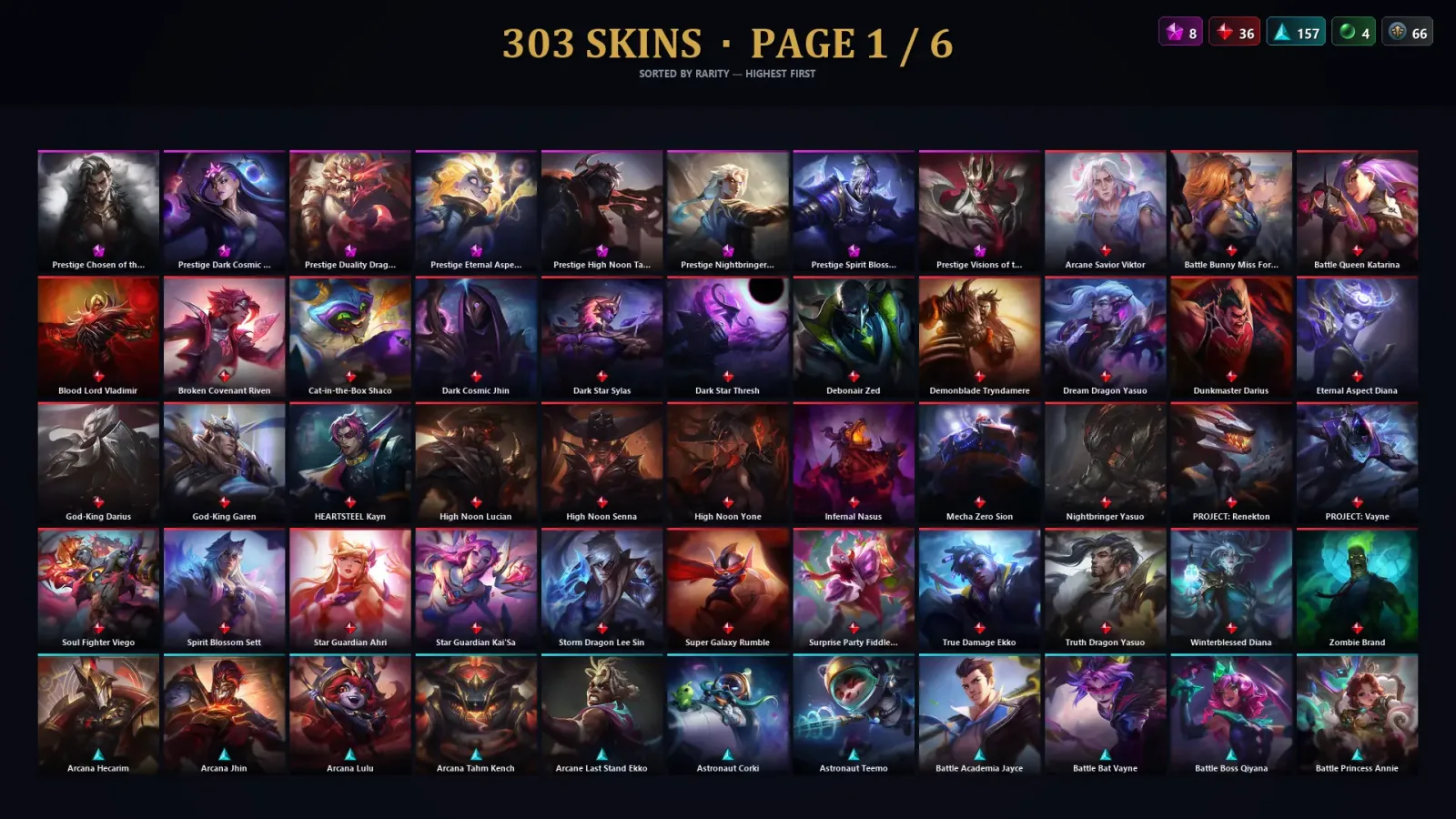 [LoL] | TR | Level 146 | Emerald IV | 173 Champions | 303 Skins | 39,362 BE