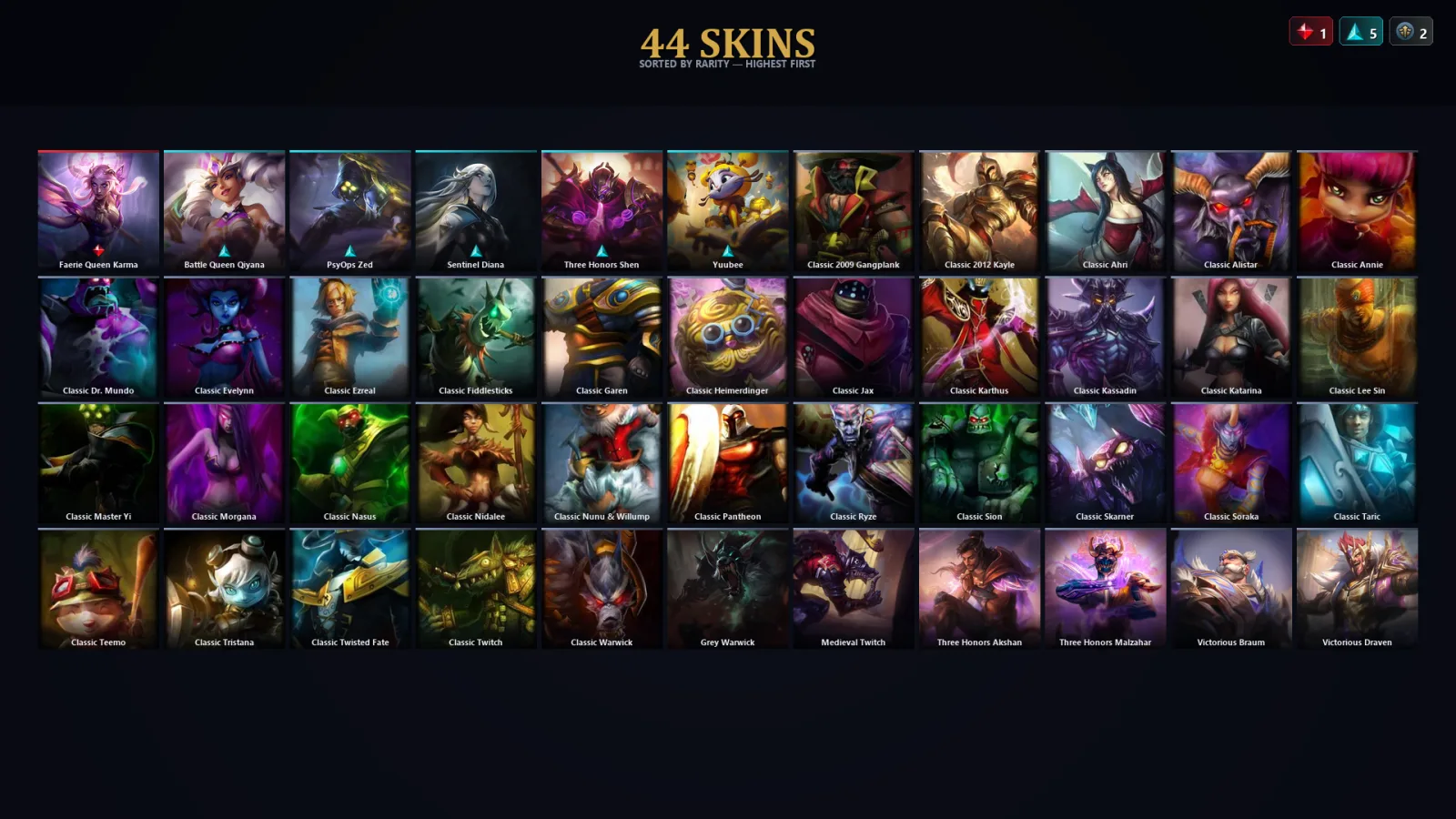 [LoL] | TR | Level 46 | Diamond IV | 51 Champions | 12 Skins | 13,225 BE