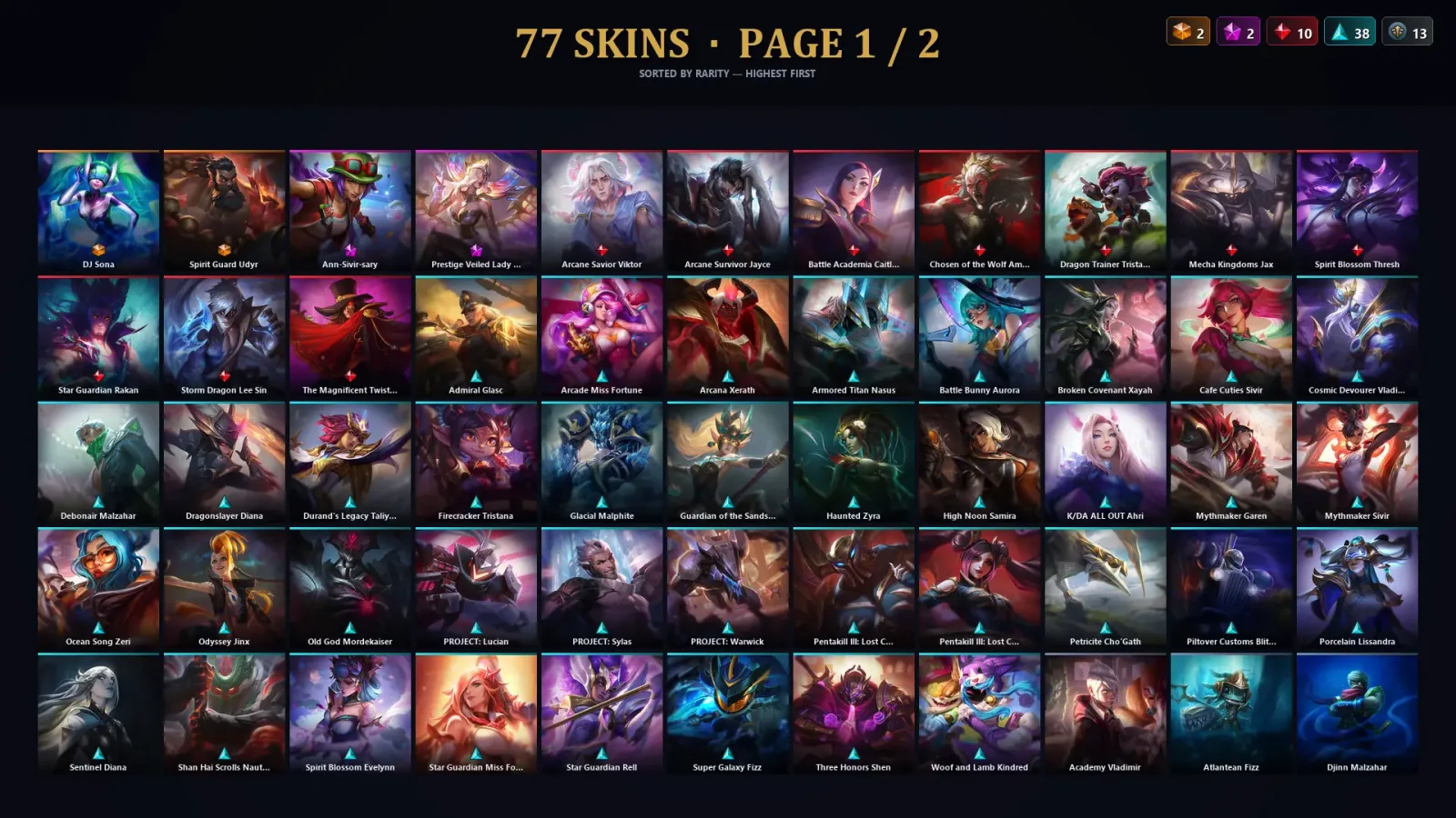 [LoL] | TR | Level 305 | Emerald IV | 173 Champions | 77 Skins | 151,868 BE