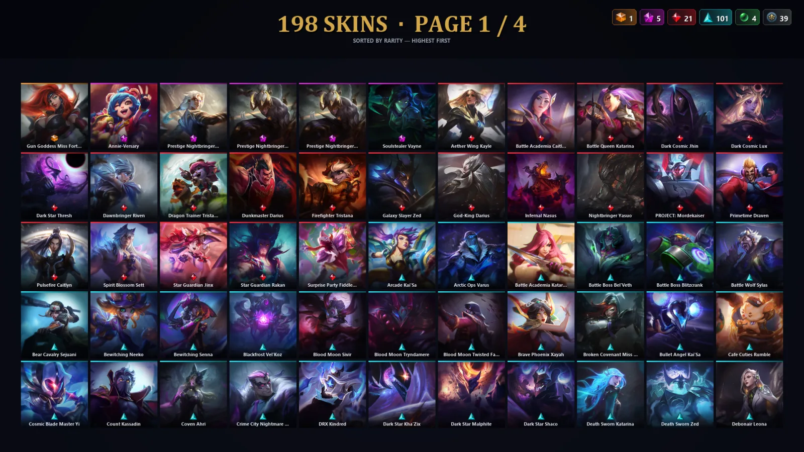 [LoL] | TR | Level 379 | Gold III | 173 Champions | 198 Skins | 95,039 BE — LoL account
