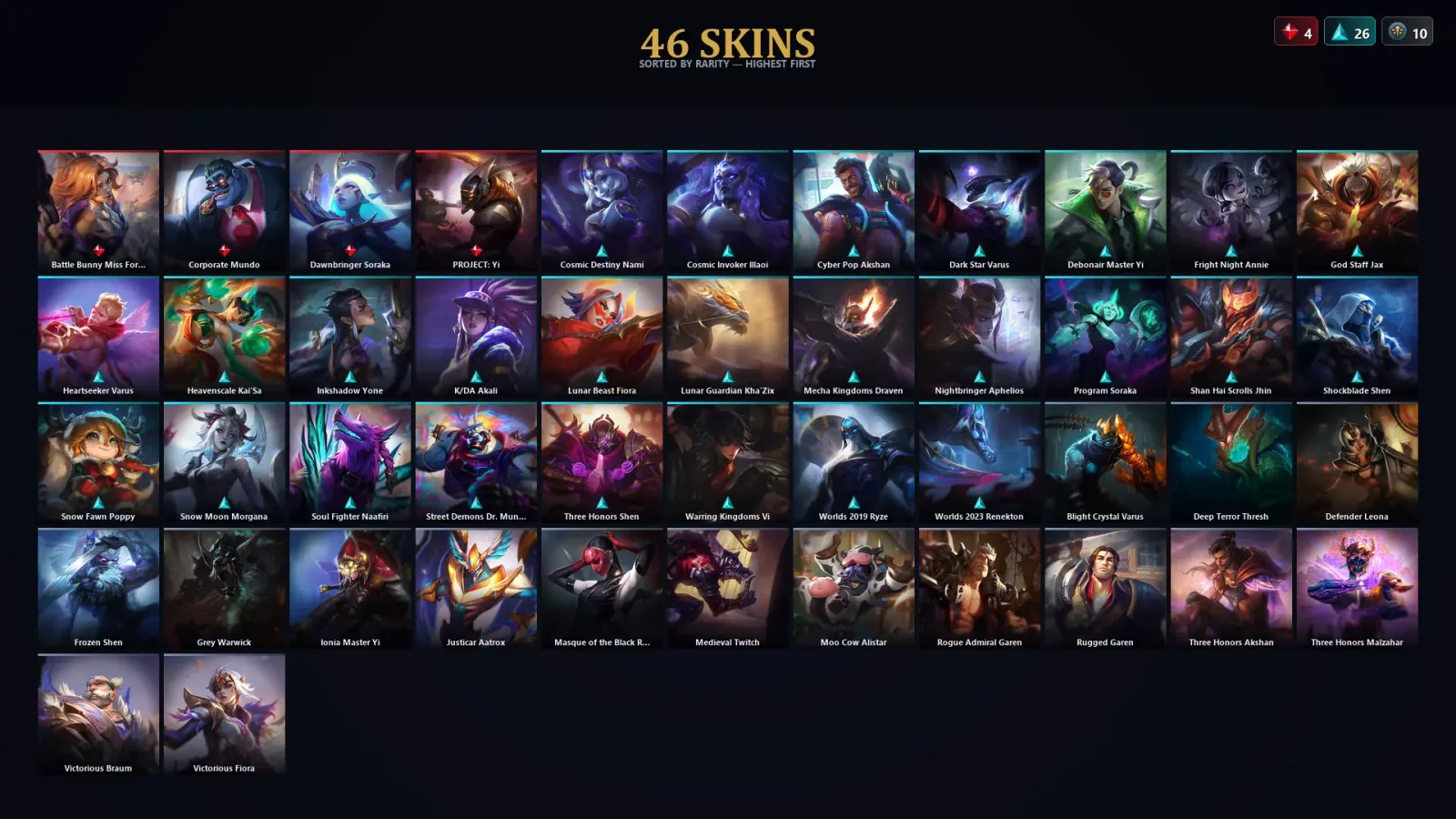 [LoL] | EUW | Level 127 | Diamond IV | 141 Champions | 46 Skins | 13,993 BE