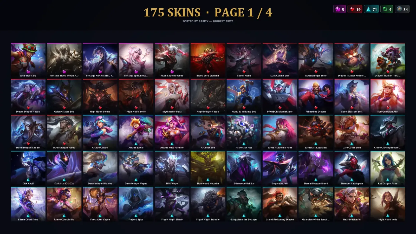 [LoL] | EUW | Level 500 | Emerald III | 173 Champions | 175 Skins | 84,395 BE