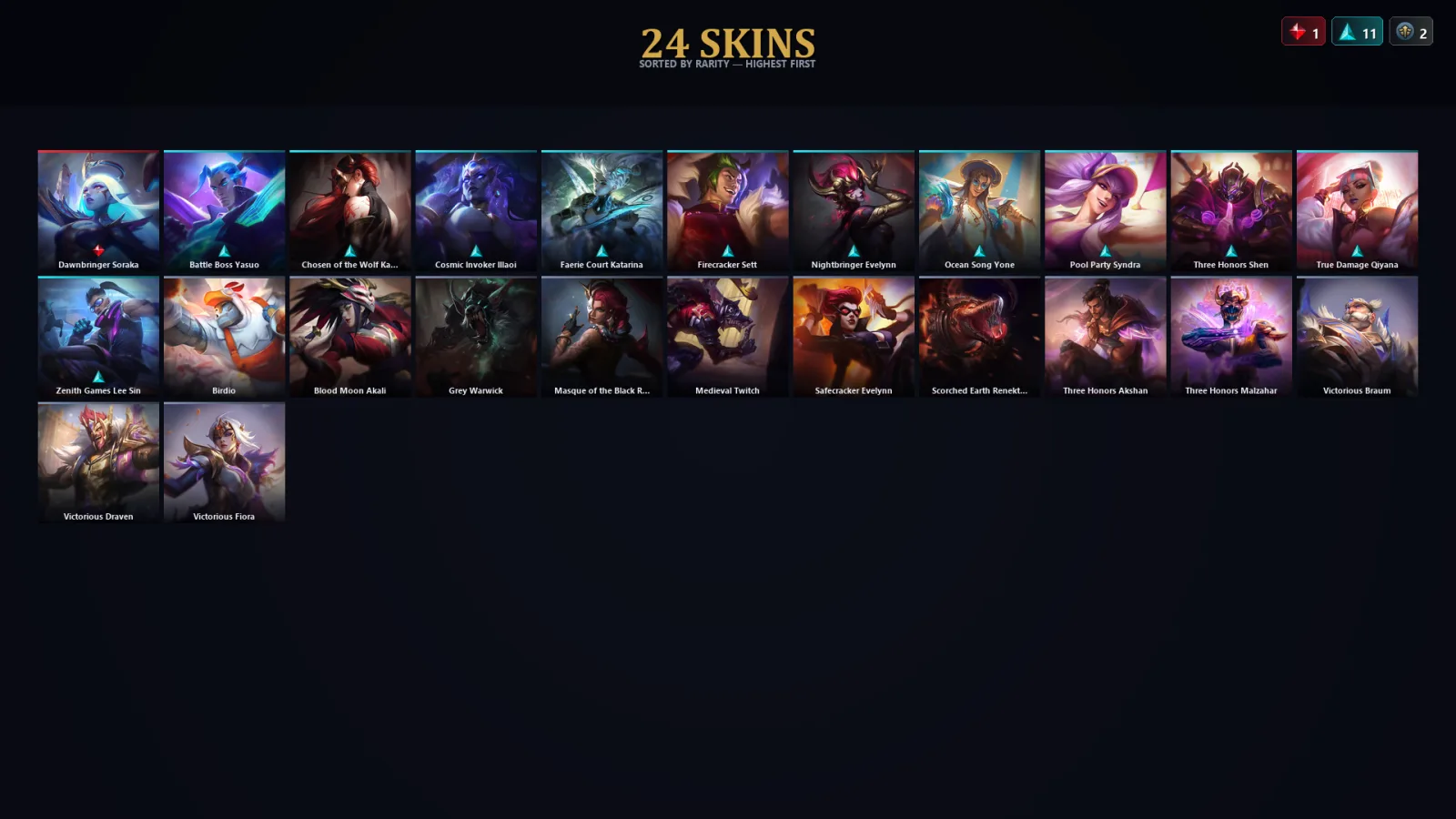 [LoL] | TR | Level 62 | Diamond IV | 108 Champions | 24 Skins | 51,324 BE