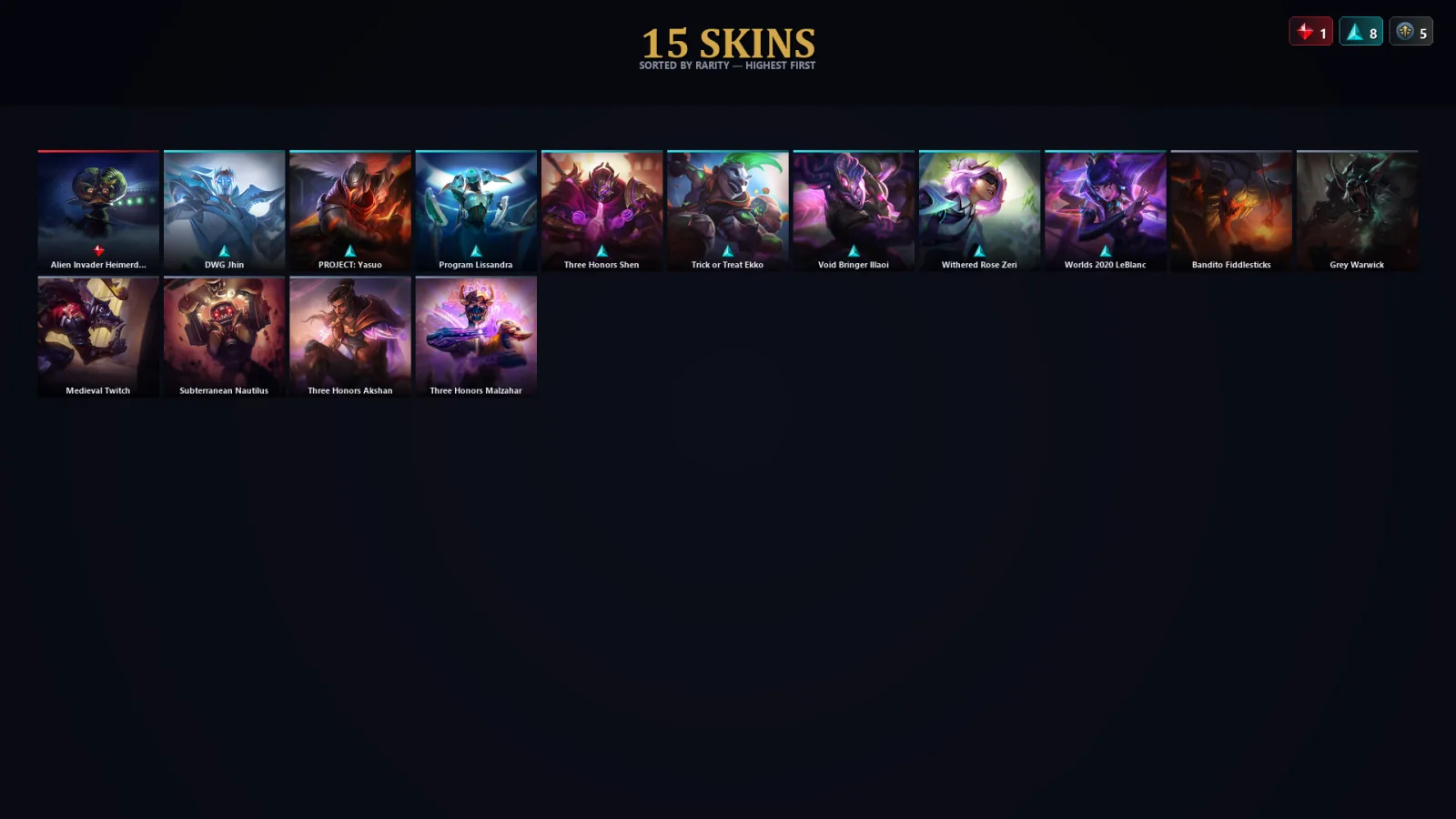 [LoL] | TR | Level 47 | 44 Champions | 15 Skins | 41,585 BE