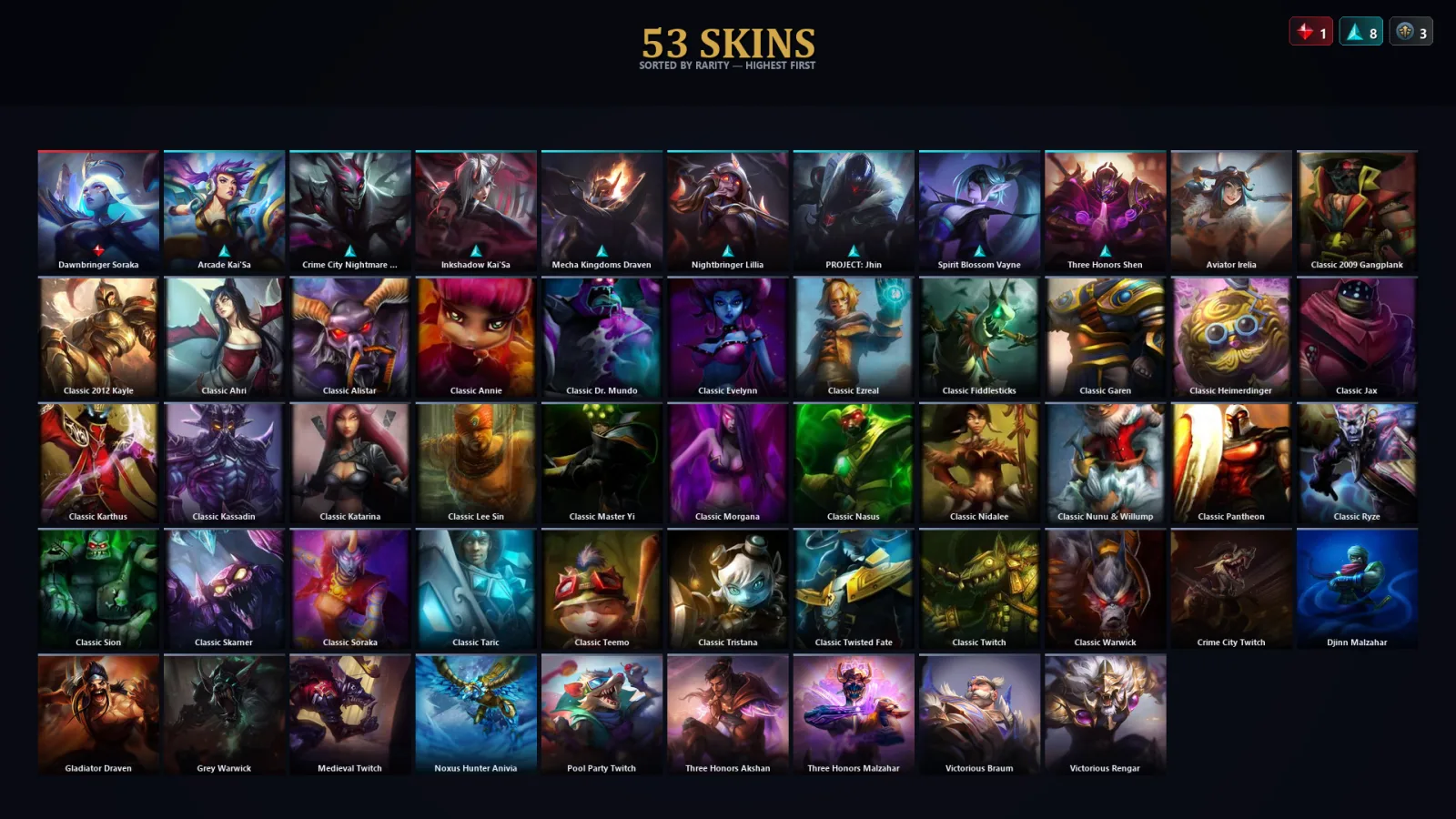 [LoL] | TR | Level 30 | Master | 98 Champions | 53 Skins | 30,230 BE
