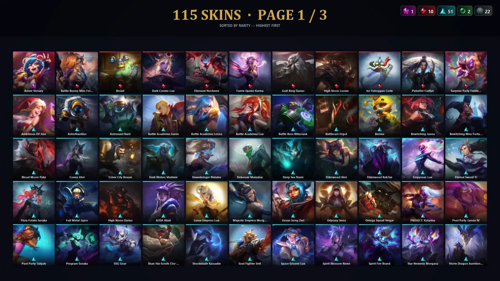 [LoL] | TR | Level 384 | Silver II | 172 Champions | 115 Skins | 13,836 BE — LoL account