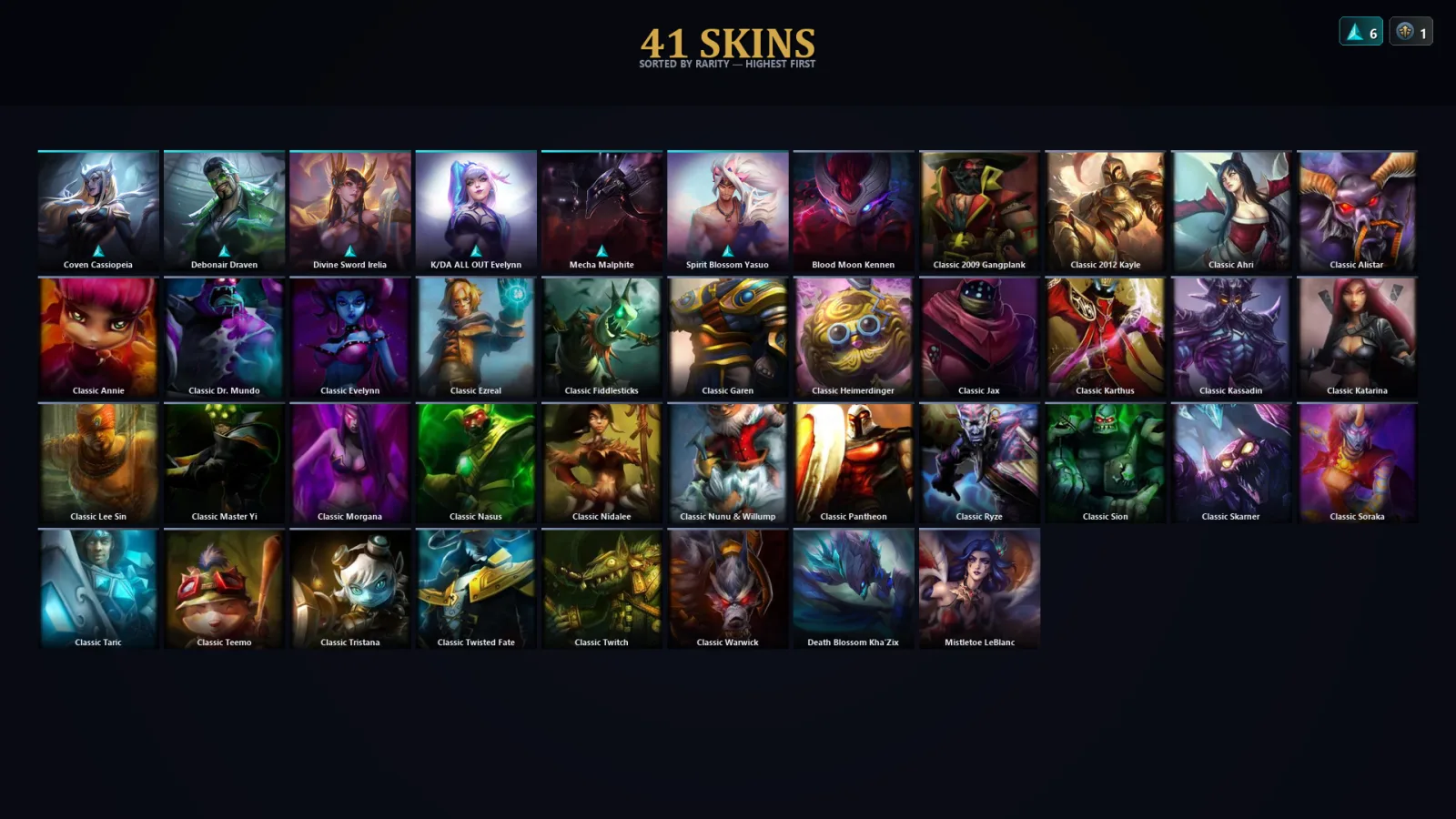 [LoL] | TR | Level 30 | Grandmaster | 92 Champions | 41 Skins | 10,517 BE