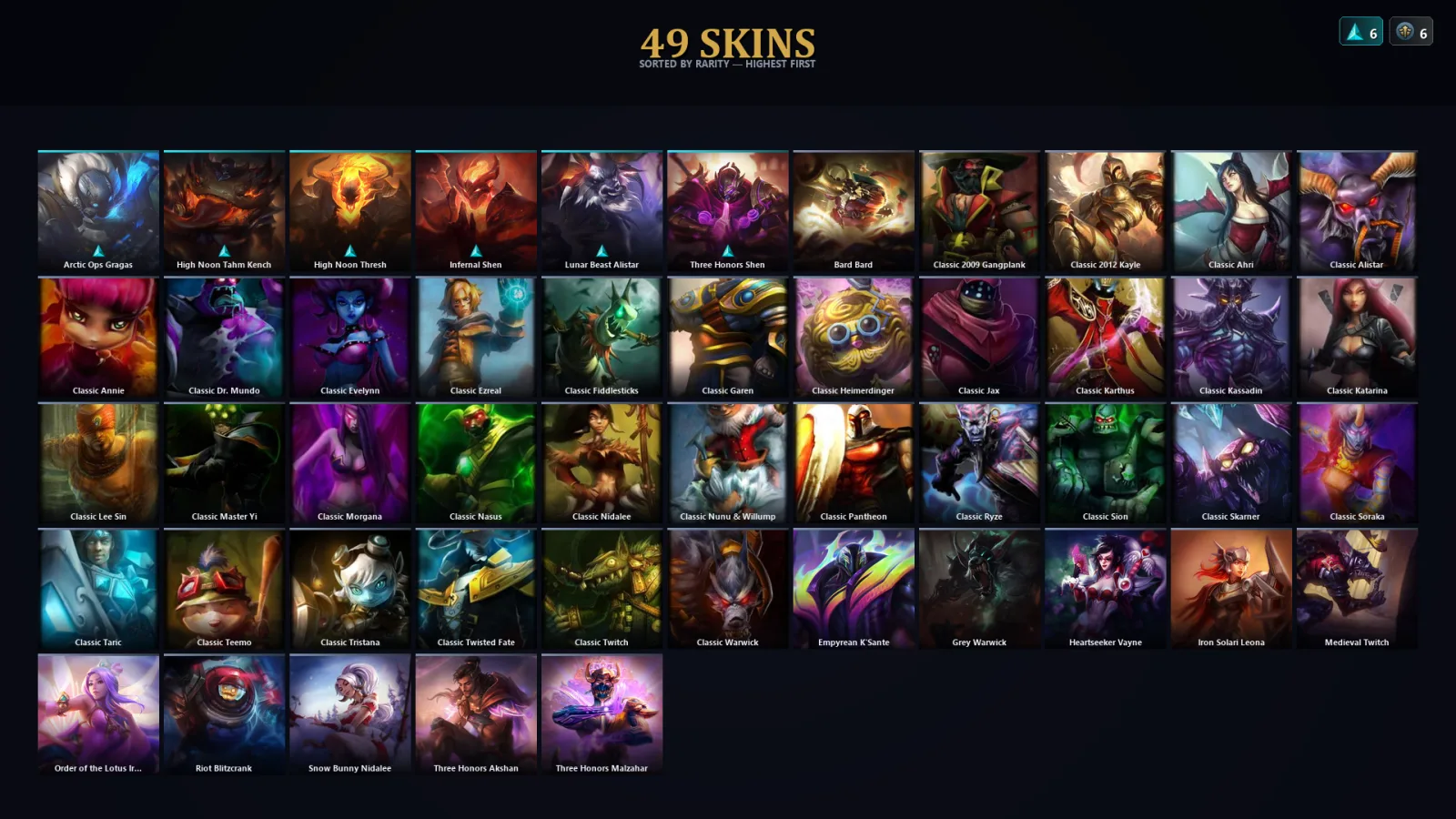 [LoL] | EUW | Level 42 | Emerald III | 63 Champions | 49 Skins