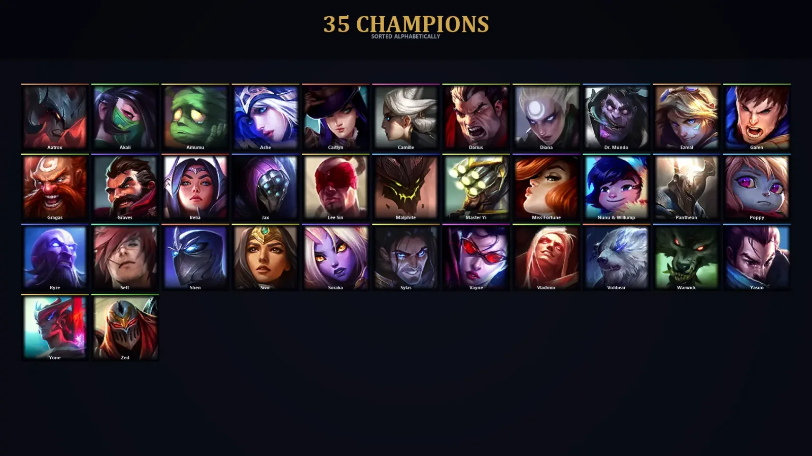 [LoL] | EUW | Level 32 | 35 Champions