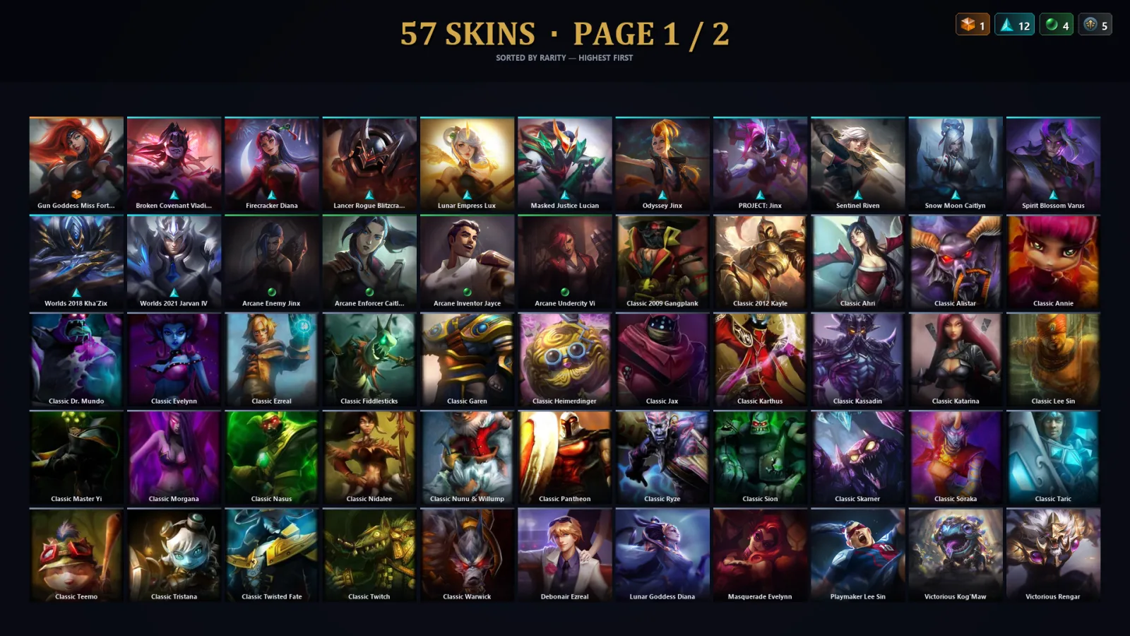 [LoL] | TR | Level 65 | Diamond I | 84 Champions | 25 Skins