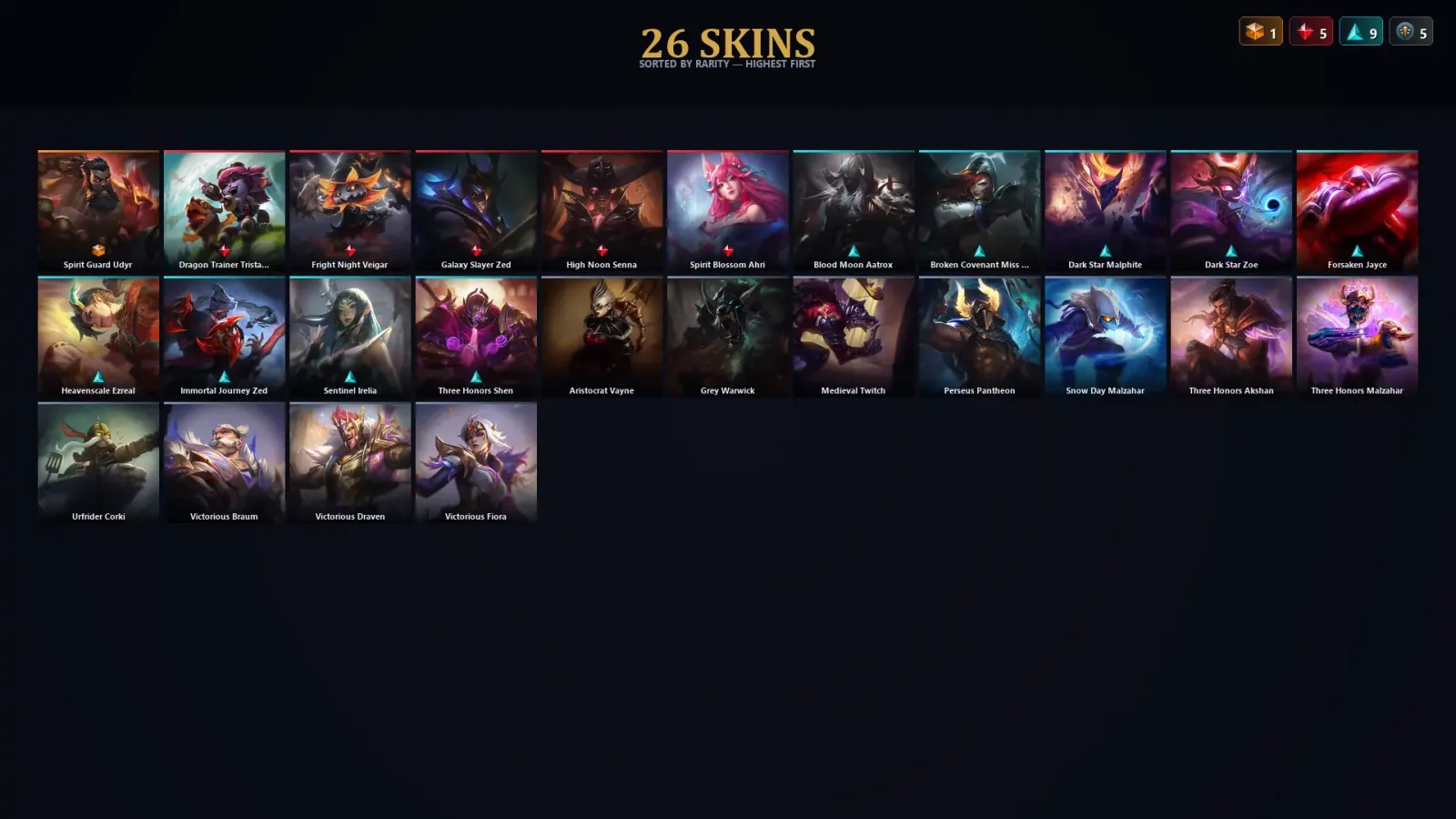 [LoL] | EUW | Level 30 | Master | 141 Champions | 26 Skins | 122,410 BE — LoL account