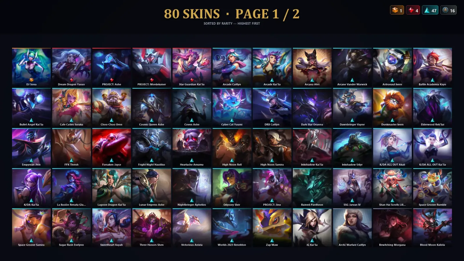 [LoL] | TR | Level 249 | Platinum III | 158 Champions | 80 Skins — LoL account