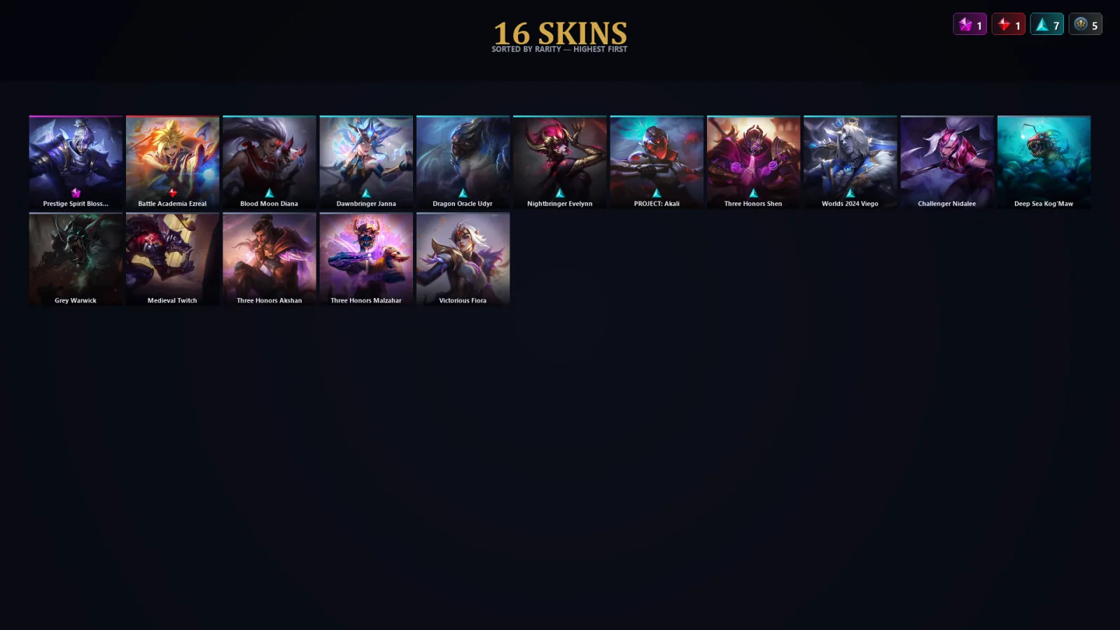 [LoL] | TR | Level 46 | Platinum I | 60 Champions | 16 Skins