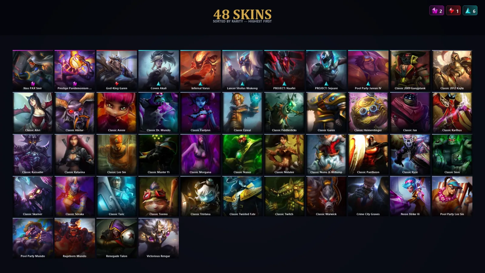 [LoL] | TR | Level 34 | Gold IV | 81 Champions | 48 Skins