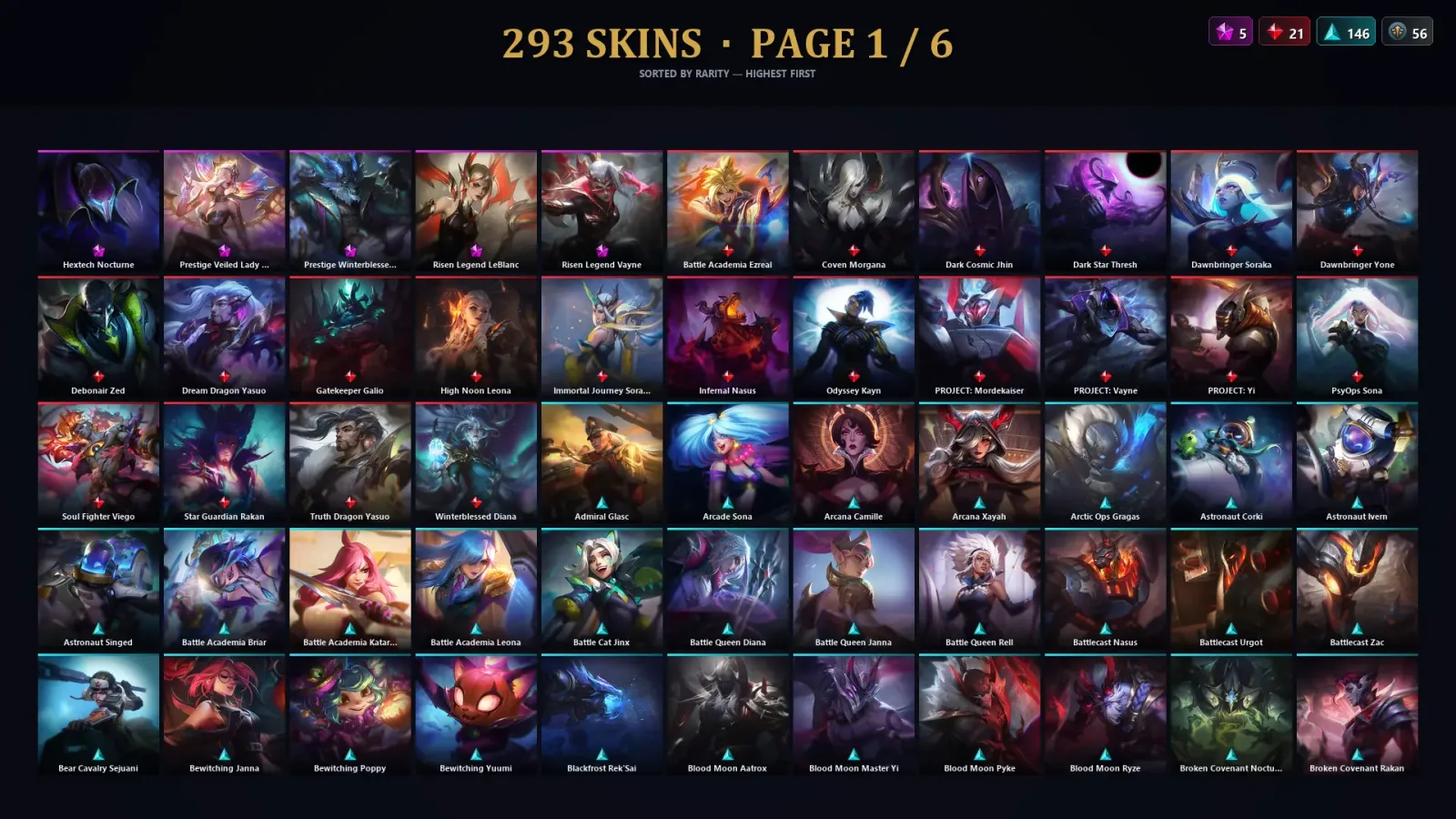 [LoL] | TR | Level 341 | Emerald II | 172 Champions | 293 Skins | 141,128 BE — LoL account