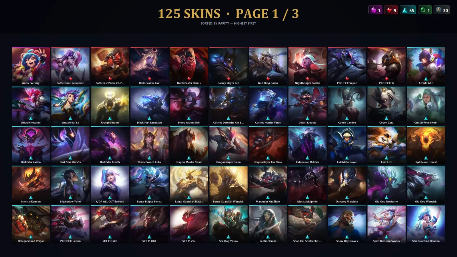 [LoL] | TR | Level 313 | Silver II | 172 Champions | 125 Skins | 31,388 BE — LoL account