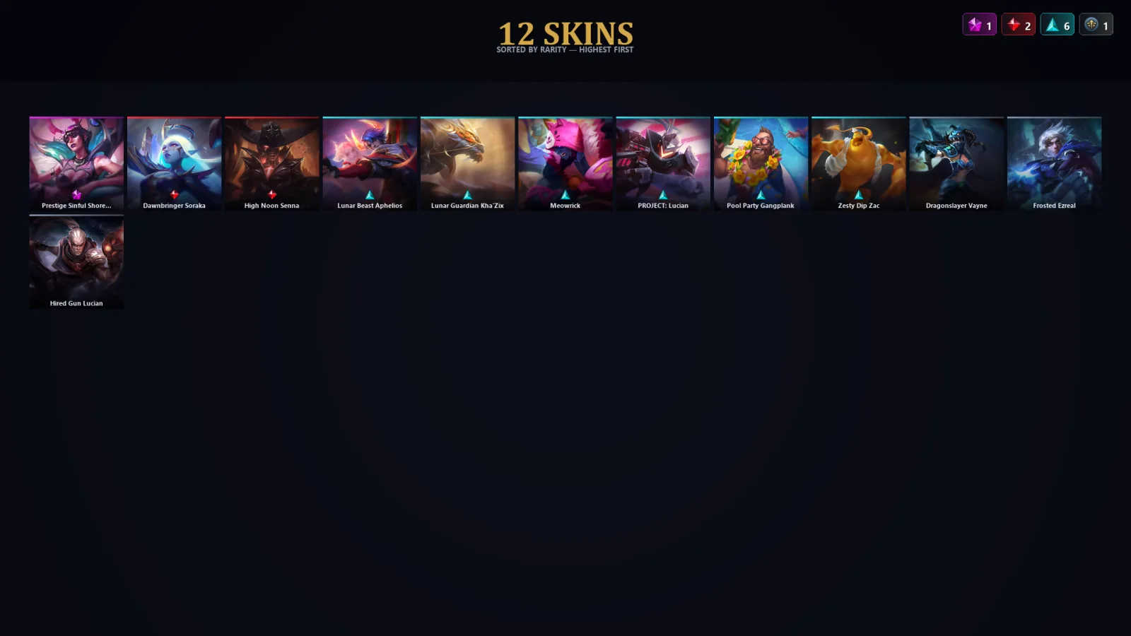 [LoL] | TR | Level 30 | 24 Champions | 12 Skins | 43,845 BE