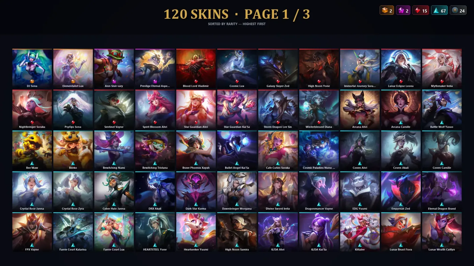 [LoL] | TR | Level 382 | 141 Champions | 120 Skins — LoL account