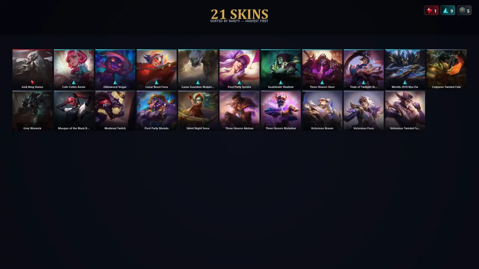 [LoL] | EUW | Level 30 | Master | 139 Champions | 21 Skins — LoL account
