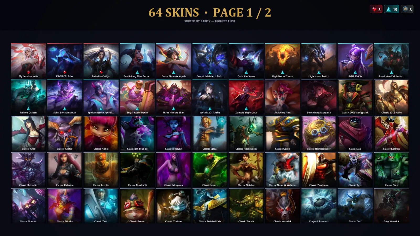 [LoL] | TR | Level 30 | Master | 130 Champions | 32 Skins | 11,825 BE