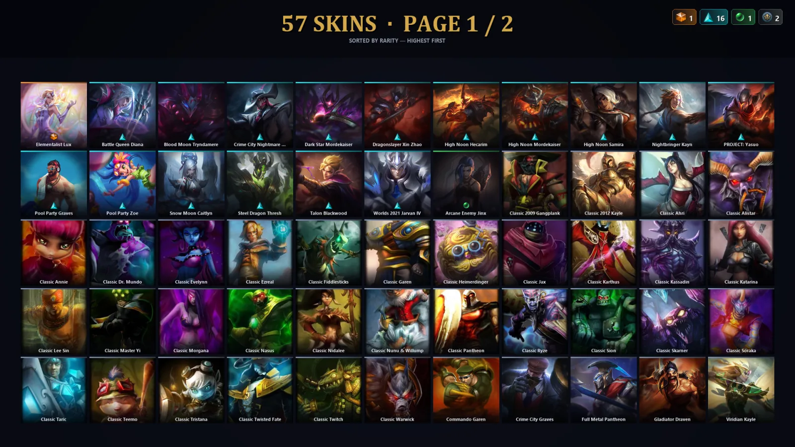 [LoL] | TR | Level 64 | Platinum IV | 46 Champions | 25 Skins