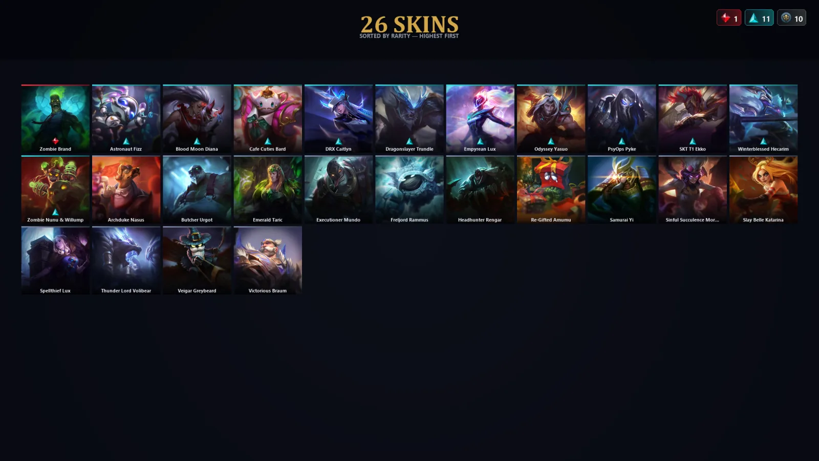 [LoL] | TR | Level 87 | Iron II | 96 Champions | 26 Skins