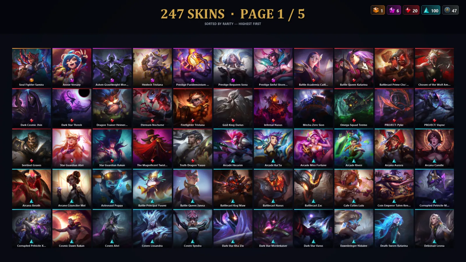 [LoL] | EUW | Level 30 | 173 Champions | 247 Skins | 55,550 BE