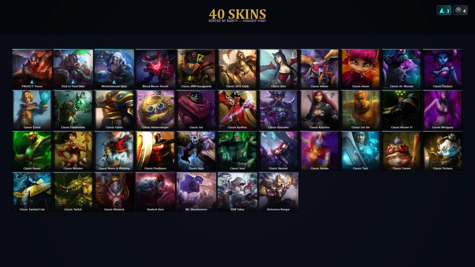 [LoL] | TR | Level 40 | Platinum I | 64 Champions | 40 Skins