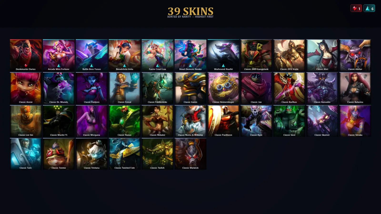 [LoL] | TR | Level 43 | Platinum IV | 33 Champions | 39 Skins | 43,676 BE