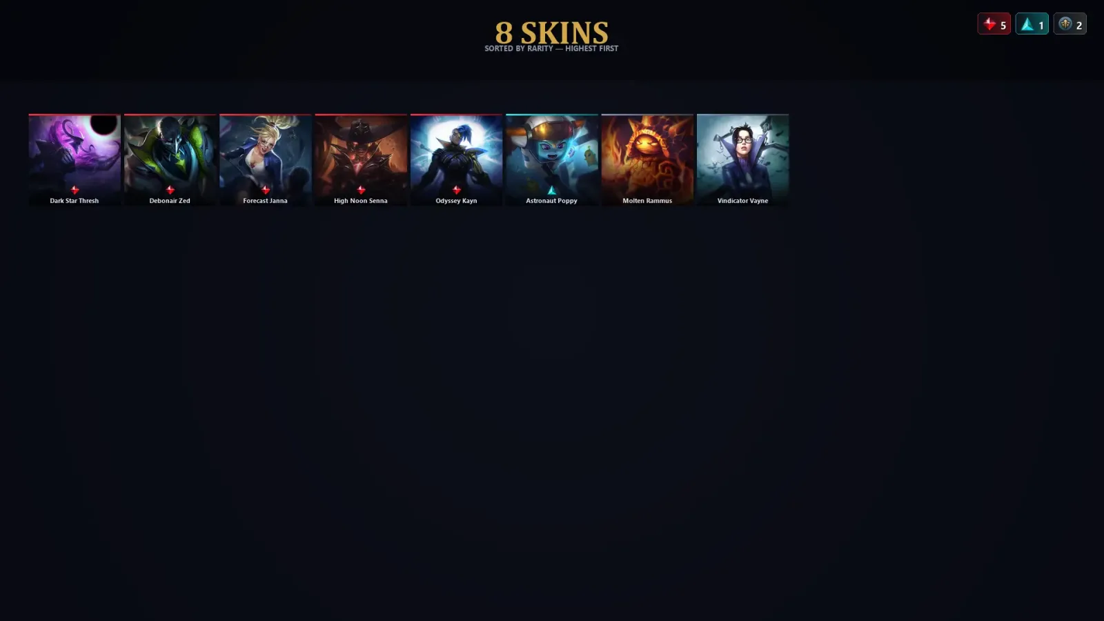 [LoL] | TR | Level 50 | 37 Champions | 8 Skins — LoL account