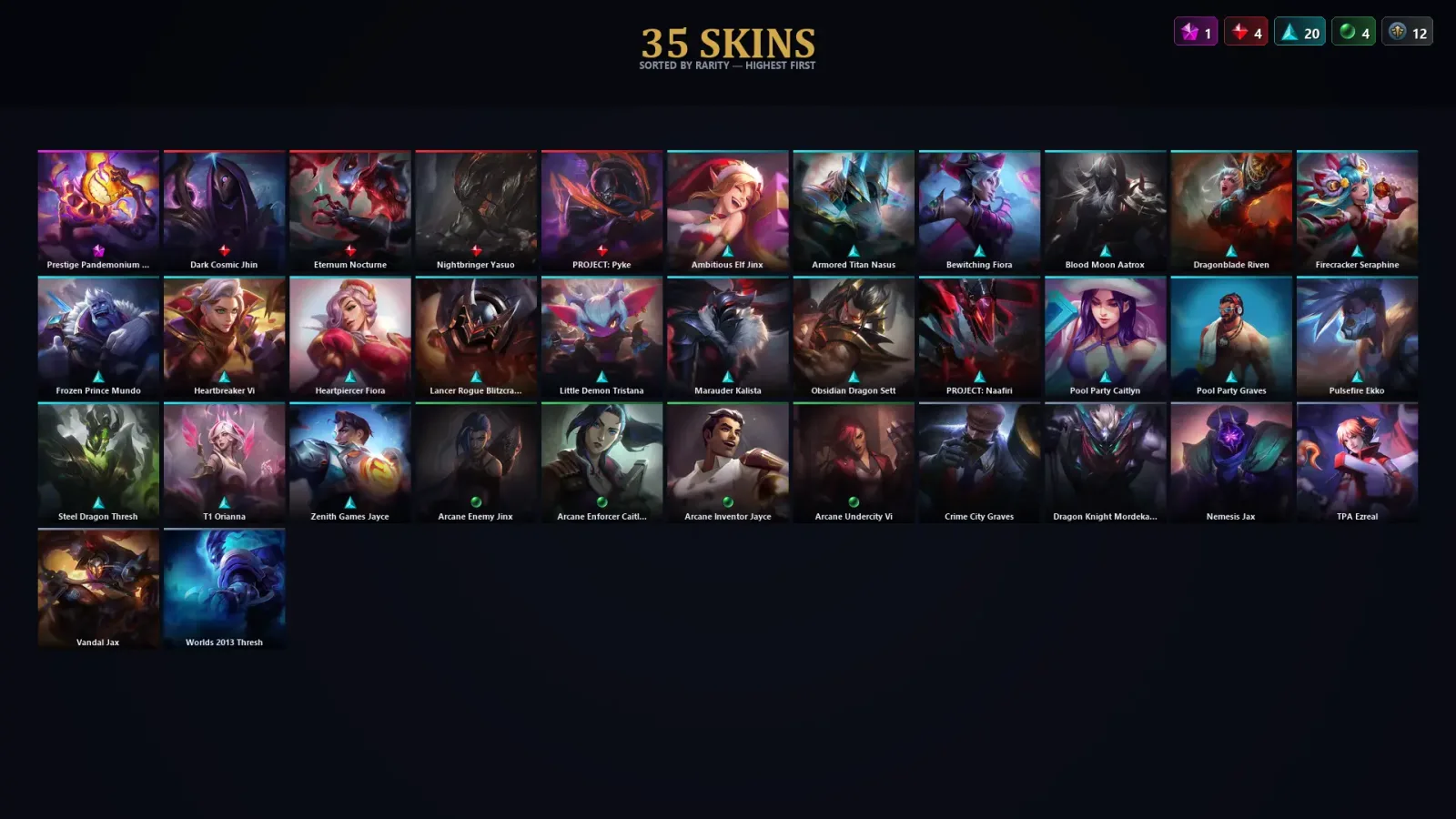 [LoL] | TR | Level 71 | Gold III | 87 Champions | 35 Skins