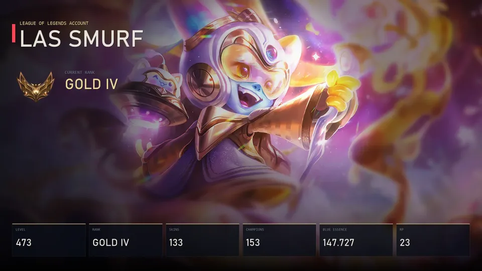 LAS | Prestige Space Groove Lulu | Gatekeeper Galio | Nunu & Willump Bot | Forecast Janna | Final Boss Veigar | Gold IV | 133 Skin | 153 Champion — main preview