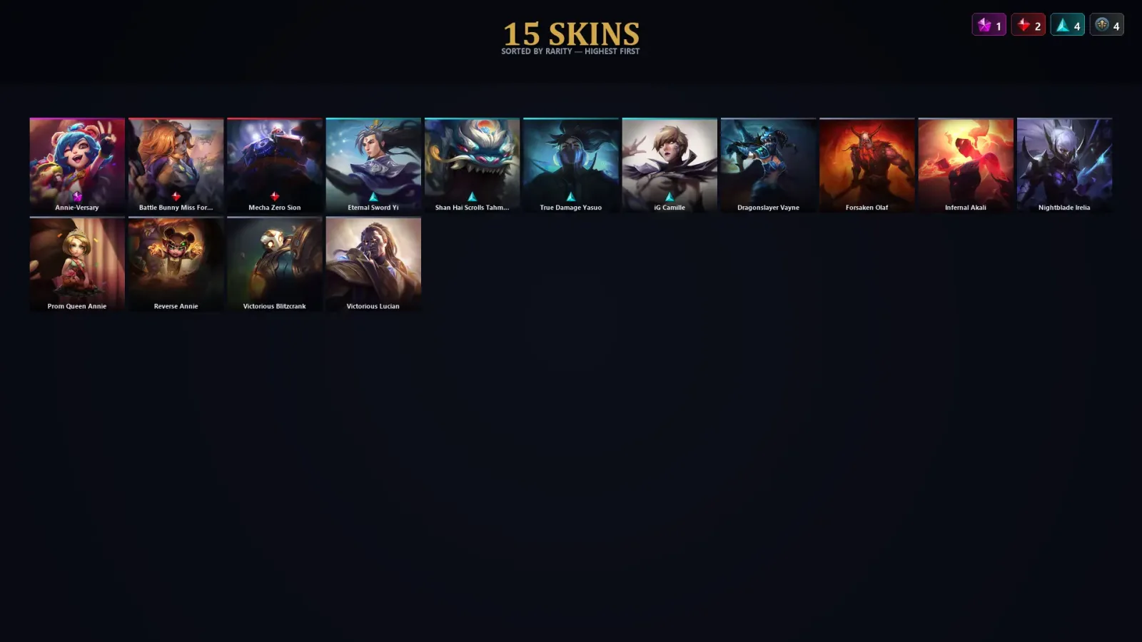 [LoL] | EUW | Level 72 | Gold IV | 91 Champions | 15 Skins