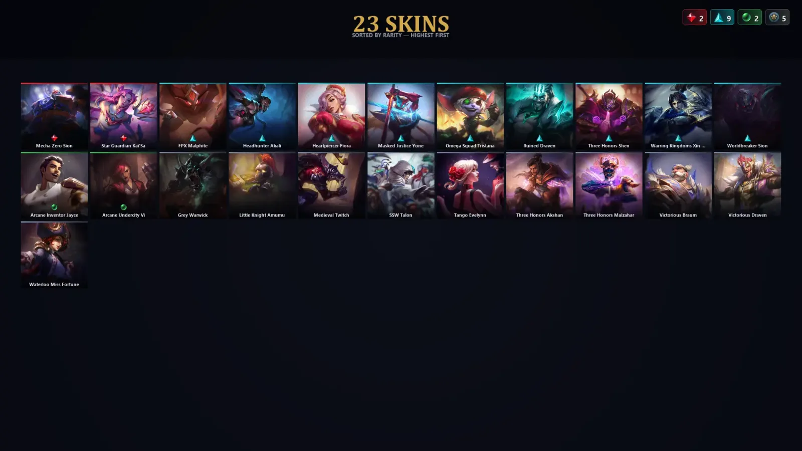 [LoL] | EUW | Level 72 | Emerald III | 125 Champions | 23 Skins